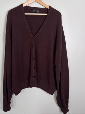 VTG 70'S-80'S JCPenney Acrylic Knit Cardigan-Brown-Men's 2XL-Eclectic Grandpa